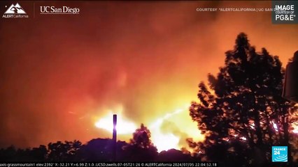 Firefighters battle wildfire in California