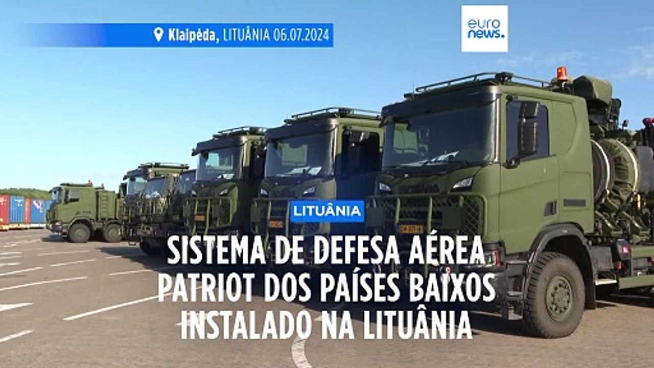 Sistema de defesa aérea Patriot dos Países Baixos instalado na Lituânia