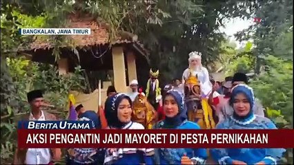 Viral! Aksi Pengantin Jadi Mayoret di Pesta Pernikahan