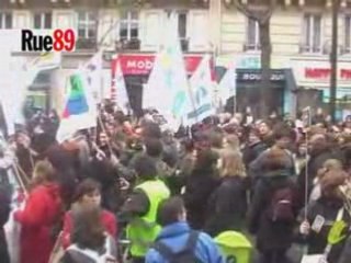 Manifestation des lycéens et des enseignants à Paris