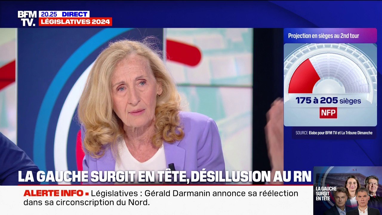 Résultats législatives 2024: "Il faut une majorité pour pouvoir gouverner. Cette majorité, le Nouveau Front populaire ne l'a pas", réagit la ministre de l'Éducation nationale Nicole Belloubet