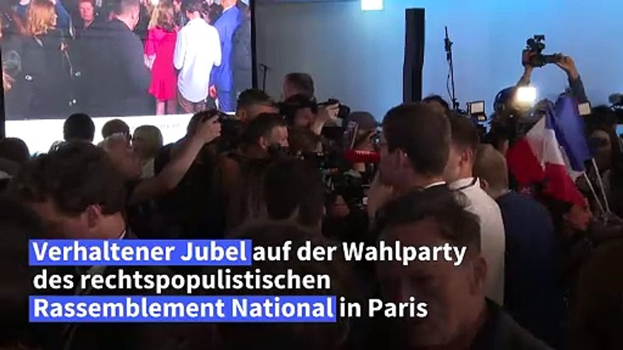 Frankreich: Lange Gesichter auf Wahlparty des Rassemblement National