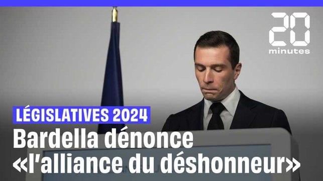 Résultats Législatives 2024 : Jordan Bardella dénonce «l'alliance de déshonneur»
