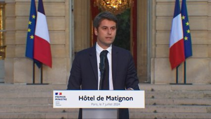 Gabriel Attal : « Je remettrai demain matin ma démission au Président de la République »