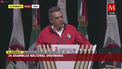 "Inicia un nuevo camino para reconstruirnos": Alejandro Moreno en Asamblea Nacional del PRI
