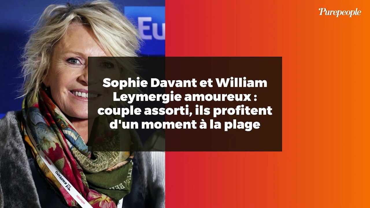Sophie Davant et William Leymergie amoureux : couple assorti, ils profitent d'un moment à la plage