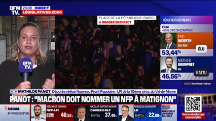 Résultats législatives 2024: "Emmanuel Macron devra appeler un membre du Nouveau Front populaire à Matignon", estime Mathilde Panot (LFI)