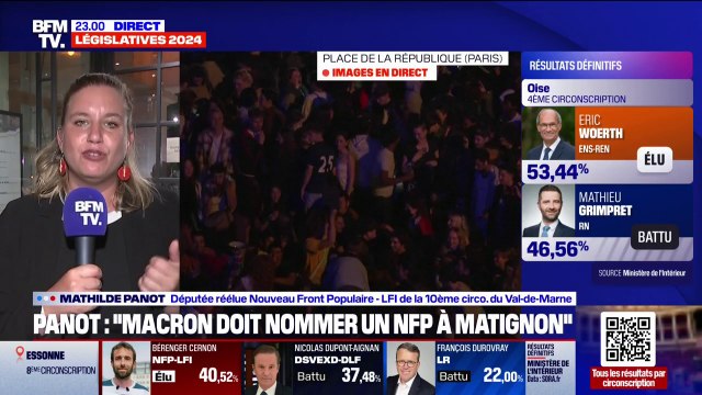 Résultats législatives 2024: Emmanuel Macron devra appeler un membre du Nouveau Front populaire à Matignon , estime Mathilde Panot (LFI)