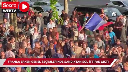 Fransa erken genel seçimlerinde sandıktan sol ittifakı birinci çıktı