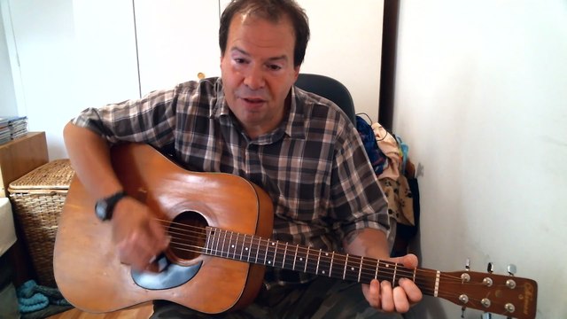 La guitare acoustique NORMAN 1975: comment en jouer avec quelques rudiments de blues-rock des années 60-70.