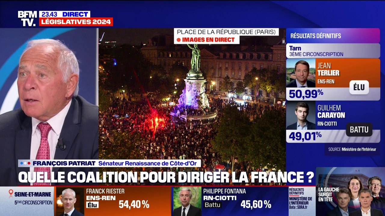 Résultats législatives 2024: "Ce n'est pas la fin du macronisme", assure François Patriat, sénateur Renaissance de Côte-d'Or