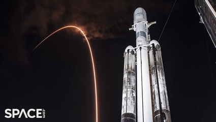 Watch This Amazing Spacex Falcon 9 Liftoff Via Falcon Heavy Launch Pad