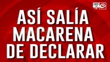Desaparición de Loan: así salía Macarena de declarar