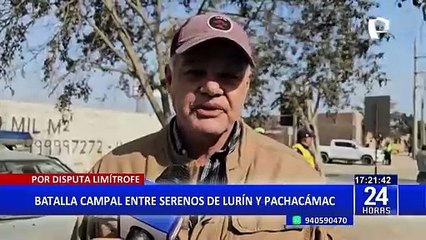 Descargar video: ¡Disputa sobre  límites territoriales!: Se registra batalla campal entre serenos de Lurín y Pachacámac