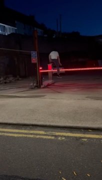 Guy Hits Boom Barrier in Failed Jump Attempt