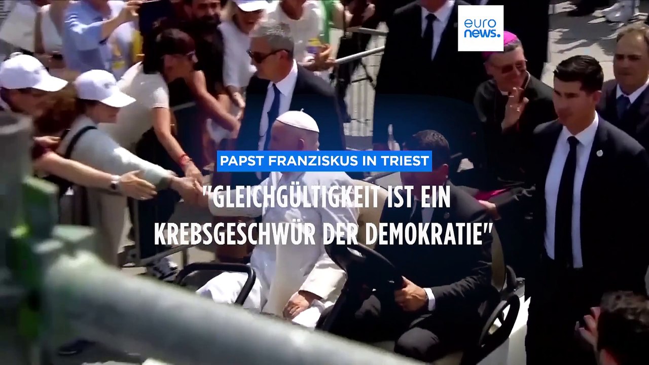 Papst Franziskus in Triest: 'Gleichgültigkeit ist ein Krebsgeschwür der Demokratie'