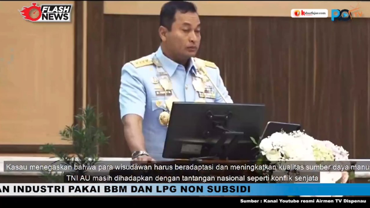 Kasau Marsekal TNI M Tonny Harjono Pimpin Upacara Penutupan dan Wisuda Sarjana Taruna Akademi AU