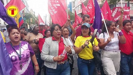 GRUPOS SOCIALES SALIERON A LAS CALLES A EXPRESAR SU INDIGNACIÓN CONTRA EL GOBIERNO DE DANIEL NOBOA