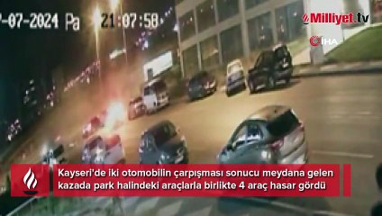 Kayseri'de zincirleme kaza: 4 yaralı