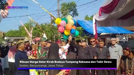 Ribuan Warga Gelar Kirab Budaya Tumpeng Raksasa dan Takir Sewu di Sraten Banyuwangi, Ini Sejarah dan Maknanya