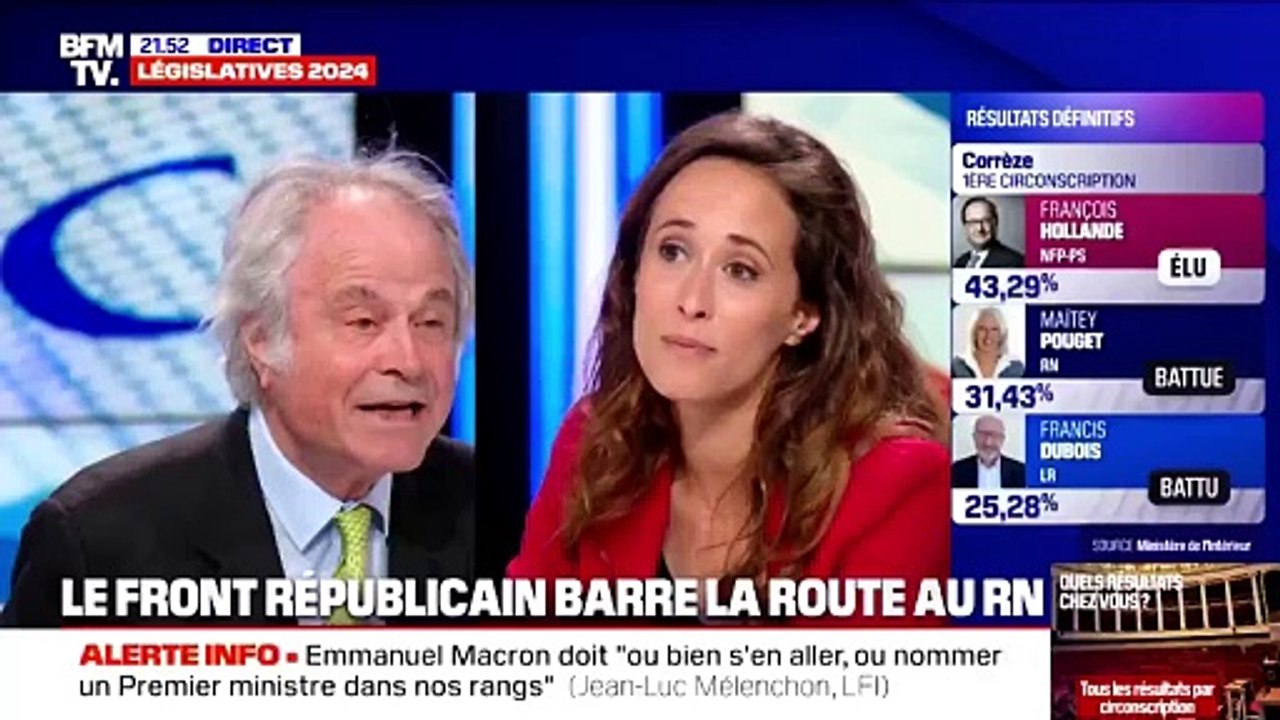 Violent accrochage hier soir entre la députée Insoumise Clémence Guétté et Franz Olivier Giesbert à propos du fiché S élu, Raphaël Arnault : "Il  y a encore la liberté d'expression dans ce pays !"