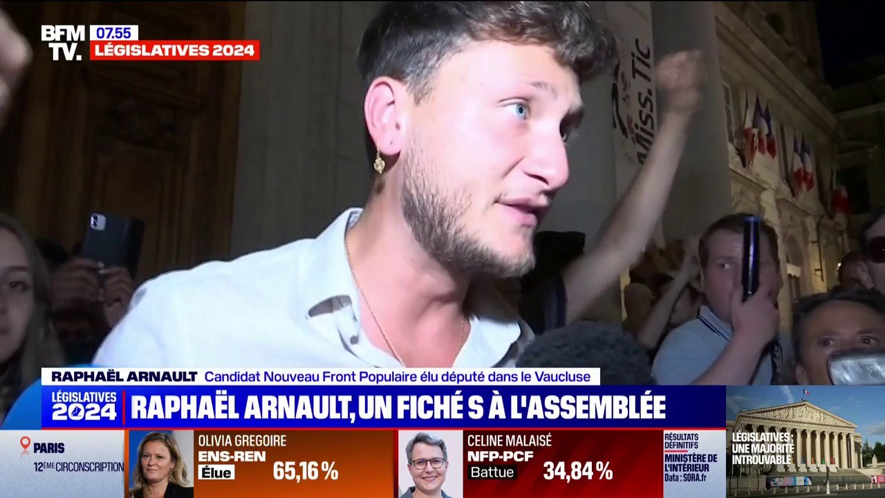 Législatives: Raphaël Arnault, candidat fiché S, élu dans le Vaucluse