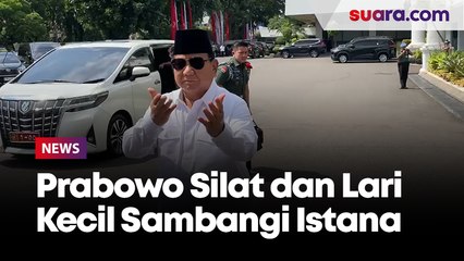 Pasca Operasi Kaki, Prabowo Silat dan Lari-lari Kecil saat Sambangi Istana