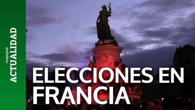 Los votantes de izquierda celebran el vuelco electoral en Francia