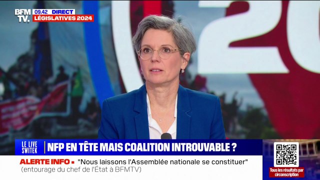 Qui pour être Premier ministre? Nous allons proposer un nom dans la semaine , explique Sandrine Rousseau (députée EELV-NFP réélue de Paris)