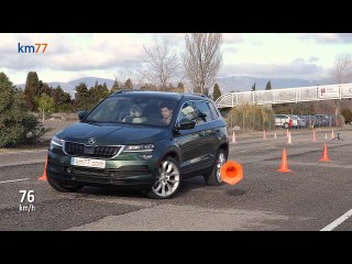 Škoda Karoq 2017 - Maniobra de esquiva (moose test) y eslalon | km77.com