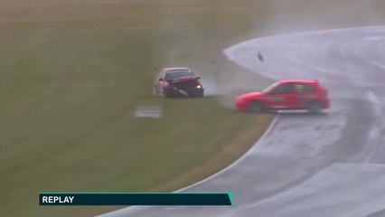 MG Owners Club Championship 2024 Thruxton Race 1 McDermid Campbell Big Crash