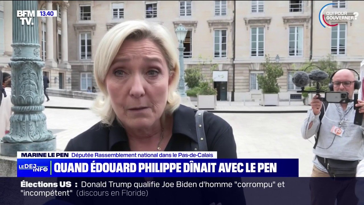Dîner avec Édouard Philippe: "C'est tout à fait normal", estime Marine Le Pen