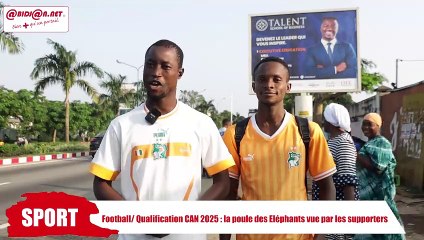 Football: Qualification CAN 2025 -  la poule des Eléphants vue par les supporters