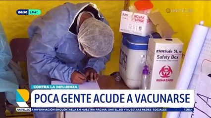 La Paz: Pese al incremento de casos de influenza, se registra poca afluencia de personas en los puntos de vacunación