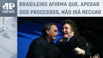 Milei e Bolsonaro se reúnem em evento da direita em SC