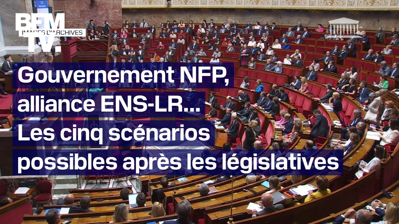 Un gouvernement NFP, une alliance Ensemble-LR… Les cinq scénarios possibles après les législatives