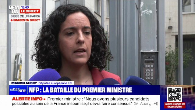 Manon Aubry (LFI) souhaite qu' Emmanuel Macron accepte sa défaite et qu'il nomme un Premier ministre