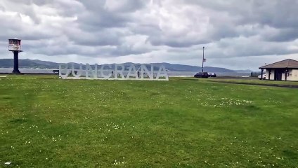 The 'Buncrana' sign at the Shore Front
