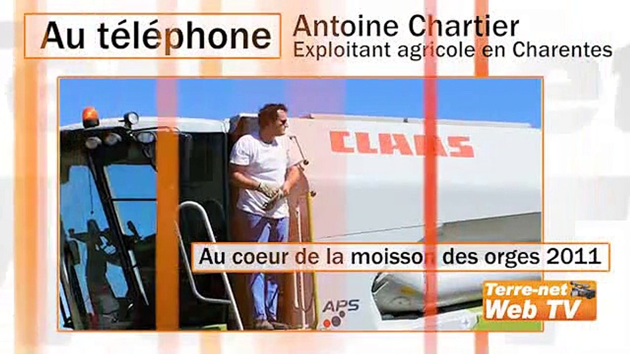 Antoine Chartier (polyculteur éleveur) : « Nous venons de commencer les orges. Les rendements sont de 40 quintaux »