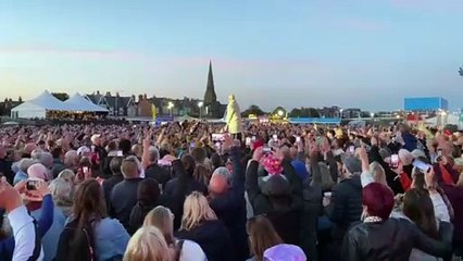Watch the moment lead singer from James Tim Booth crowdsurfs at Lytham Festival
