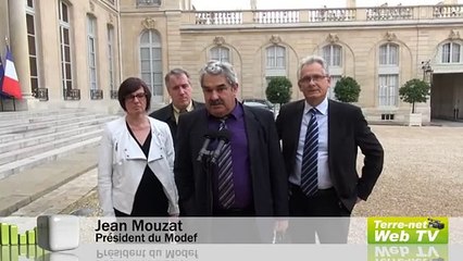 Les représentants du Modef satisfaits de la politique de François Hollande
