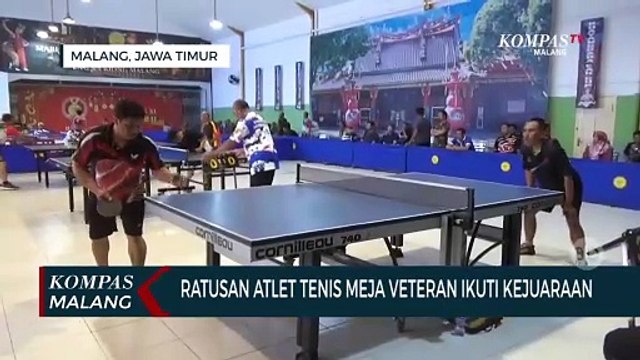 Ratusan Atlet Veteran se Malang Raya Ikuti Kejuaraan Tenis Meja