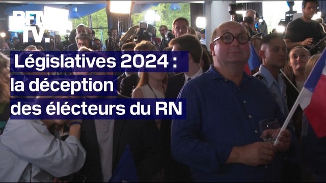 Législatives 2024: la déception des électeurs du RN à l'annonce des résultats du second tour