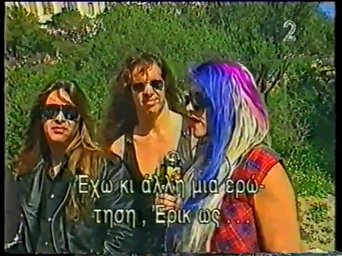Manowar - Interview in Athens, Greece April 3rd, 1994 - European Tour '94 - Greek TV Headbangers Ball