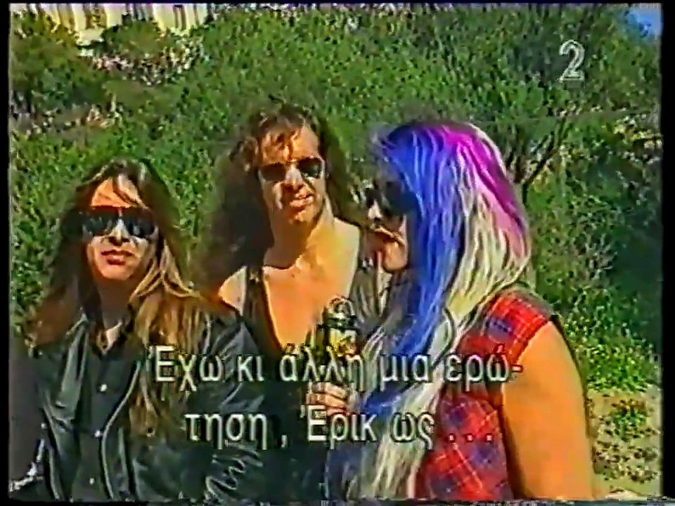 Manowar - Interview in Athens, Greece April 3rd, 1994 - European Tour '94 - Greek TV Headbangers Ball
