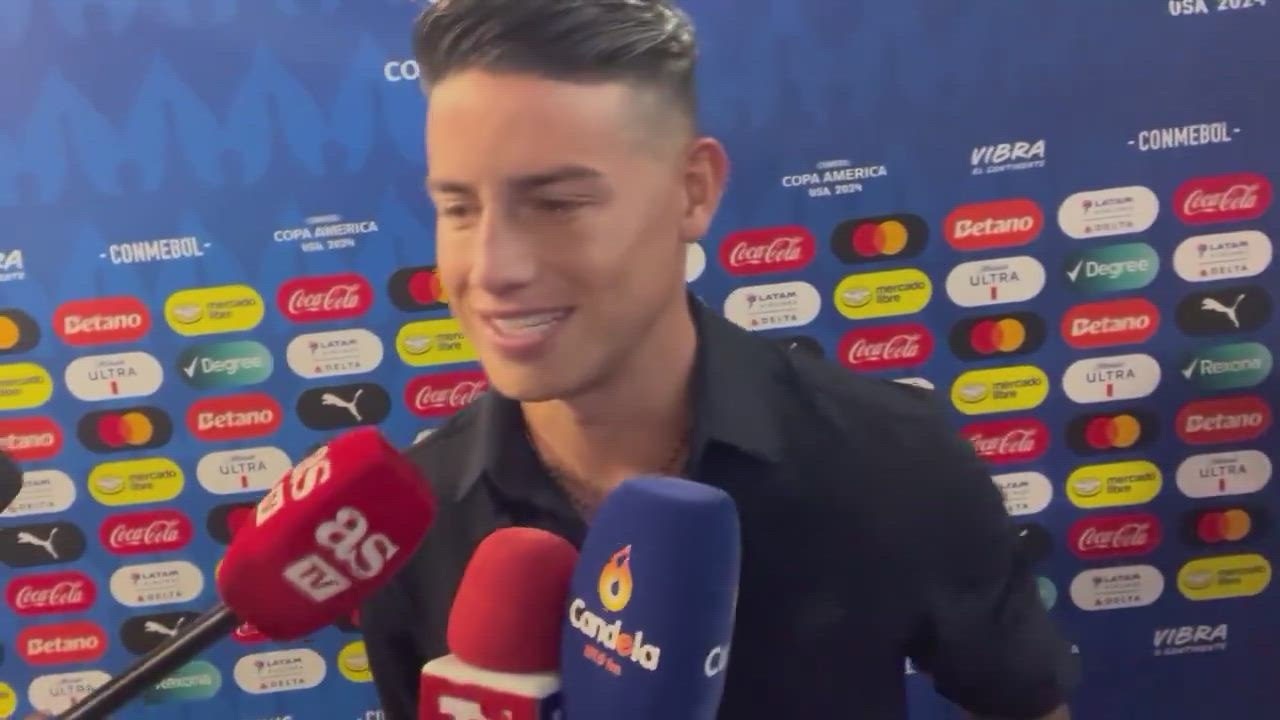 Es la pregunta de un periodista a un crack del fútbol más rara en años: James Rodríguez, a cuadros