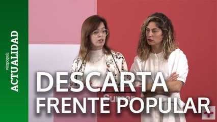 Sumar descarta un frente popular con PSOE y dice que ya forjó una lista de unidad el 23J