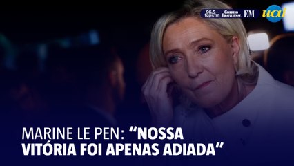 Le Pen afirma que a "vitória foi apenas adiada', após resultados eleitorais