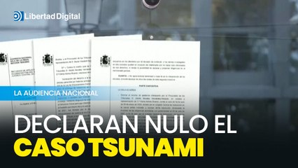 La Audiencia Nacional declara nulo el caso Tsunami por un error del juzgado