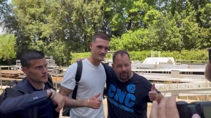 Napoli, ecco Marin: l'arrivo a Villa Stuart per le visite mediche
